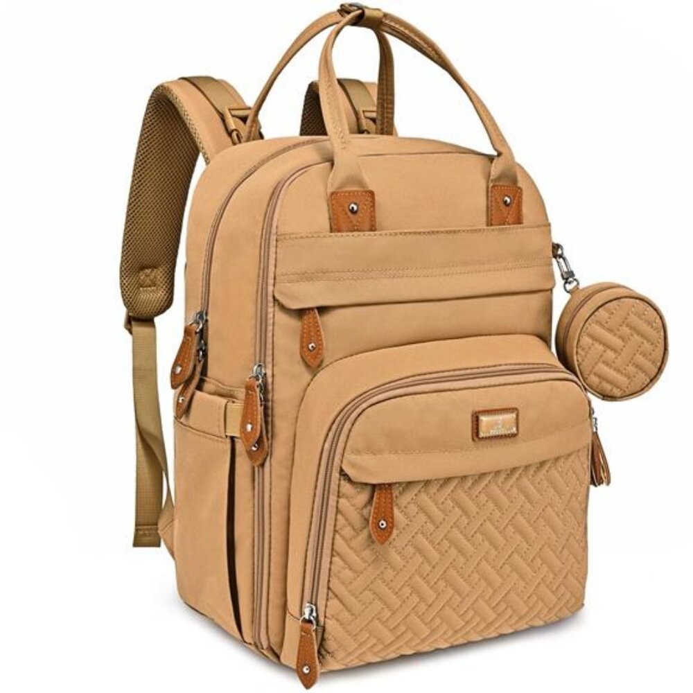 Diaper Bag Backpack - Baby Essentials Travel Tote - Multi function Waterproof